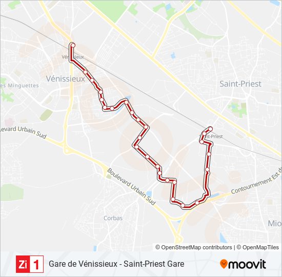 ZI1 bus Line Map