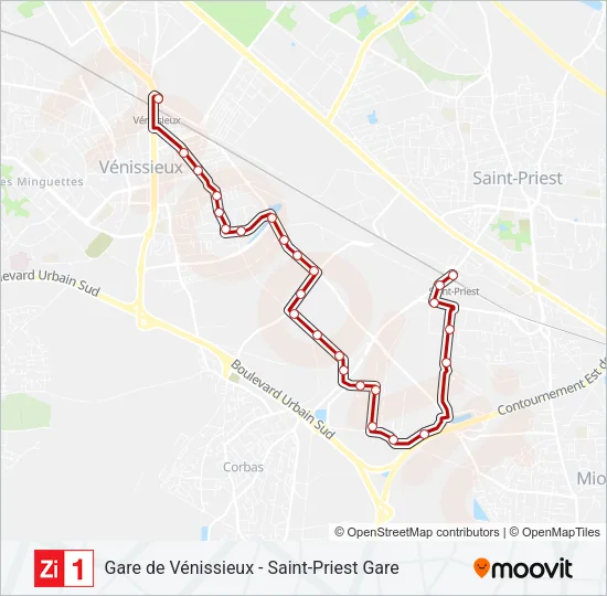 ZI1 Bus Line Map