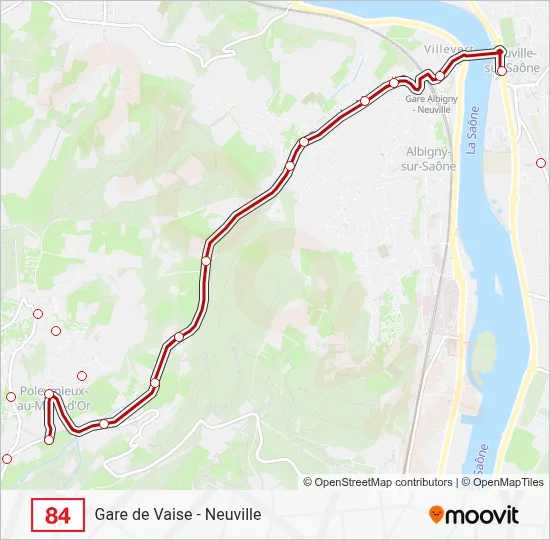 84 Bus Line Map