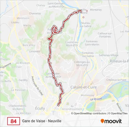84 Bus Line Map