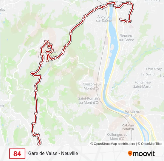 84 Bus Line Map