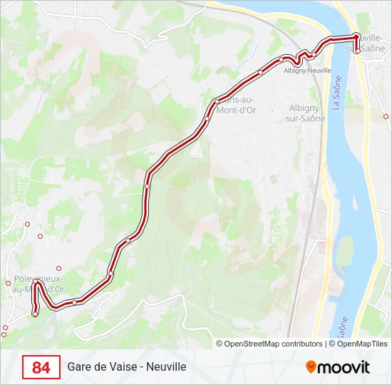 84 Bus Line Map