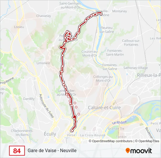 84 Bus Line Map