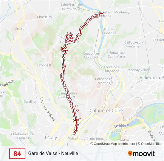 84 Bus Line Map