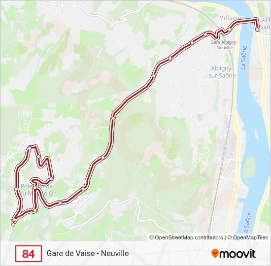 84 Bus Line Map