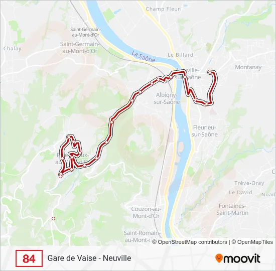 84 Bus Line Map