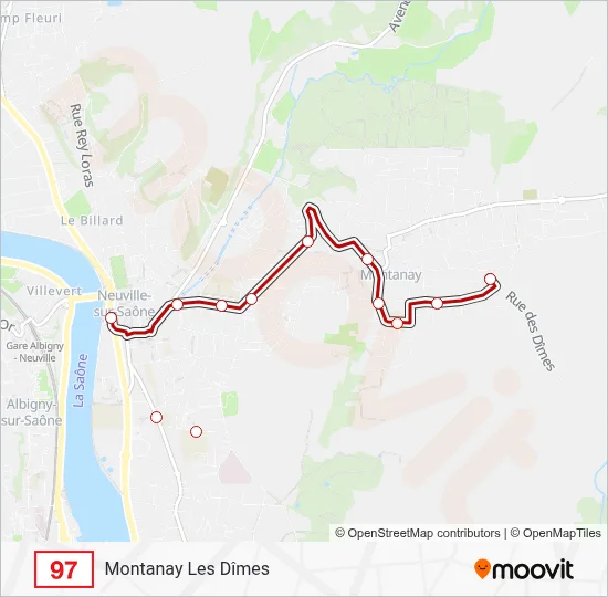 97 Bus Line Map