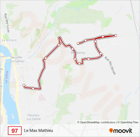 97 Bus Line Map