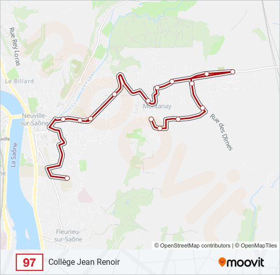 97 bus Line Map