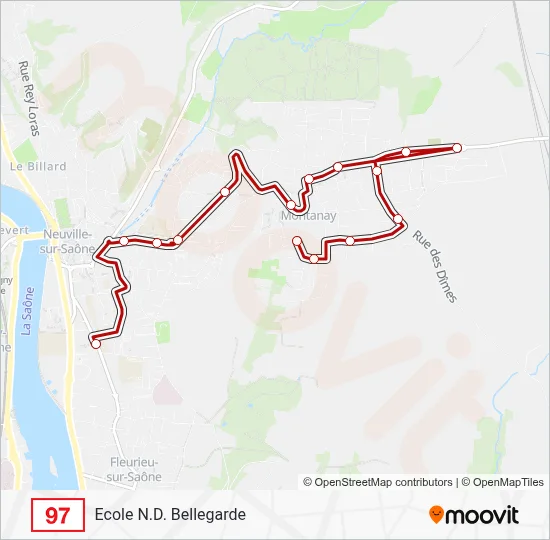 97 Bus Line Map