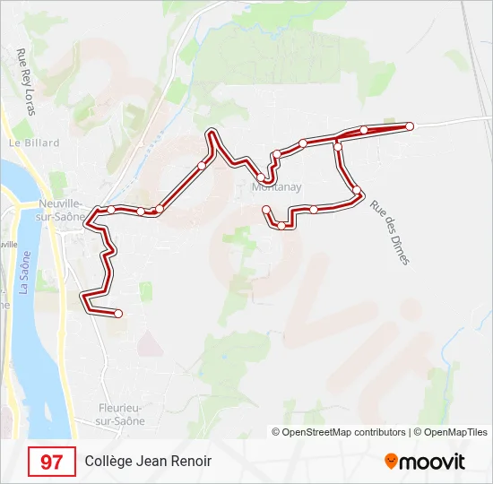 97 Bus Line Map