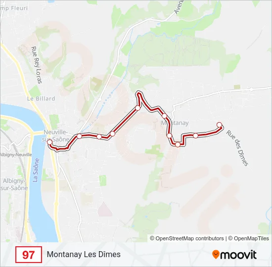 97 Bus Line Map