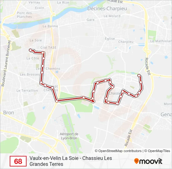 68 Bus Line Map