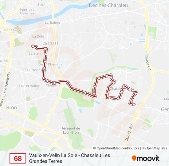 68 Bus Line Map