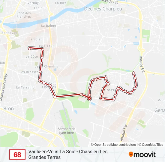 68 Bus Line Map