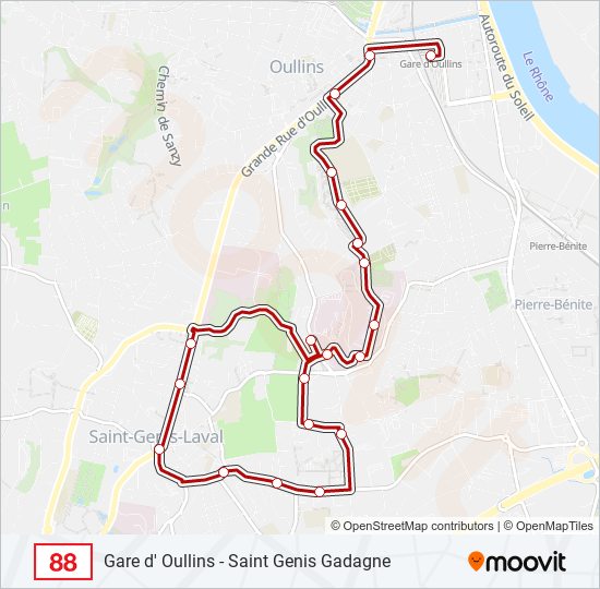 Mapa de 88 de autobús