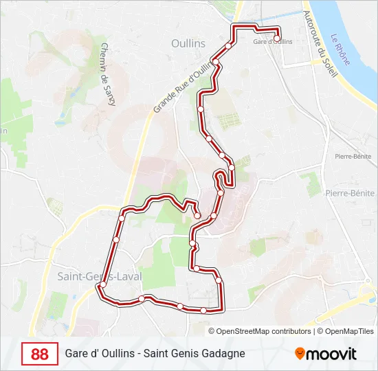 88 Bus Line Map