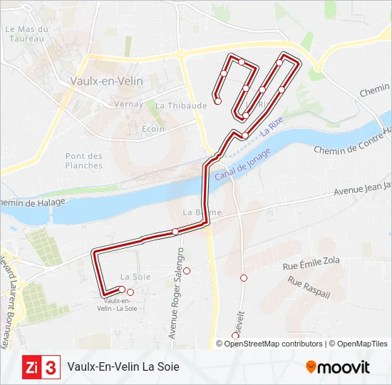 ZI3 Bus Line Map