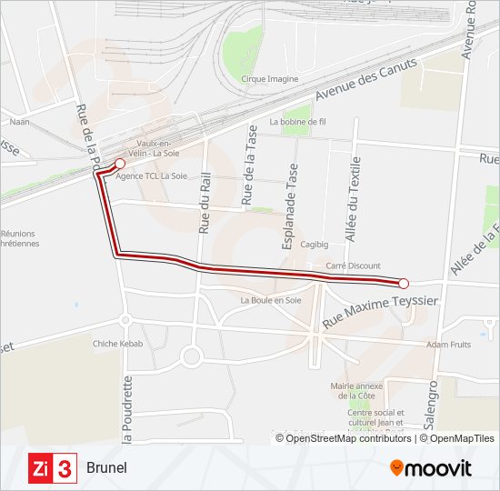 ZI3 bus Line Map