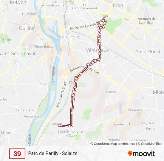 39 Bus Line Map