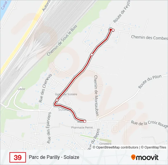 39 Bus Line Map