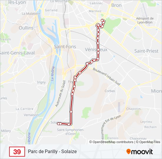 39 bus Line Map