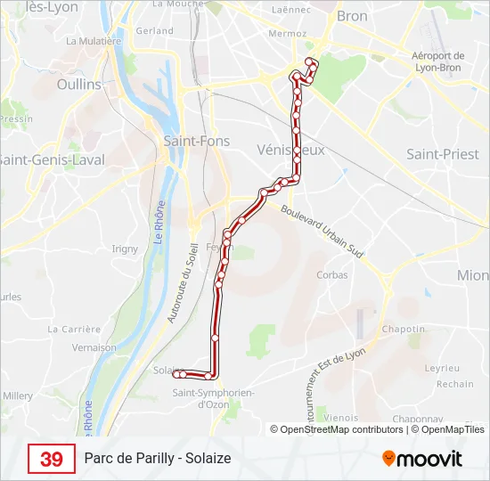 39 Bus Line Map