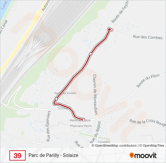 39 Bus Line Map