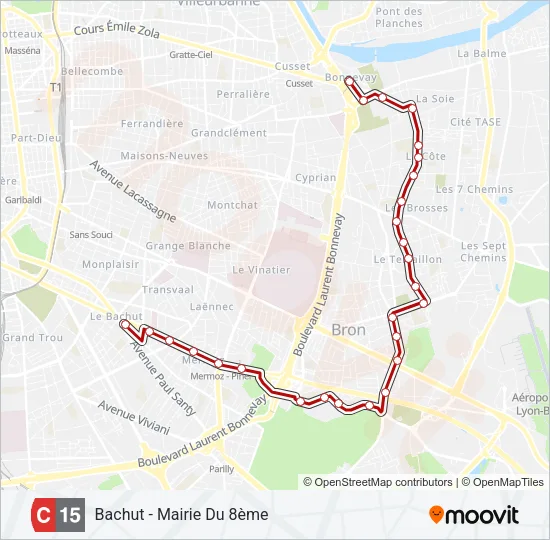C15 Bus Line Map