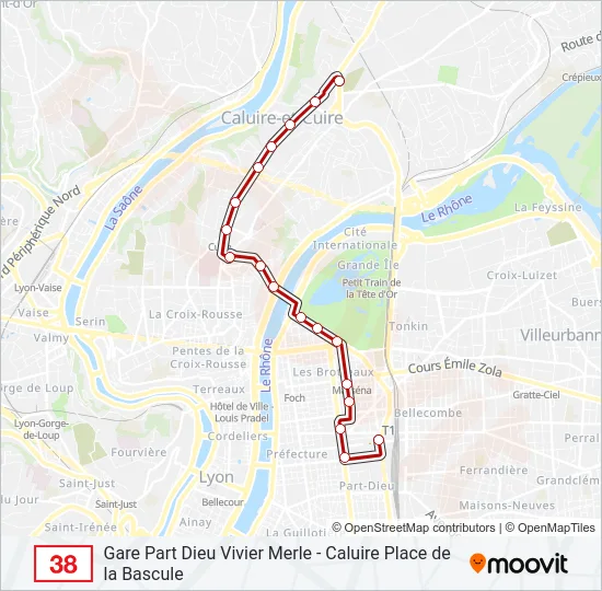 38 Bus Line Map