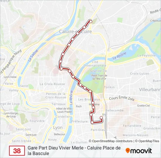 38 Bus Line Map