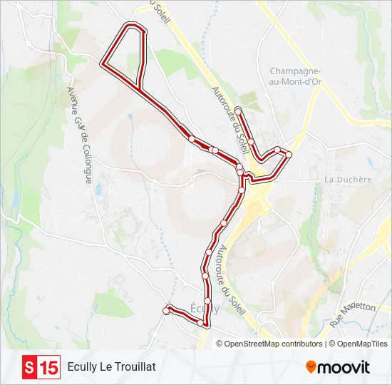 S15 Bus Line Map