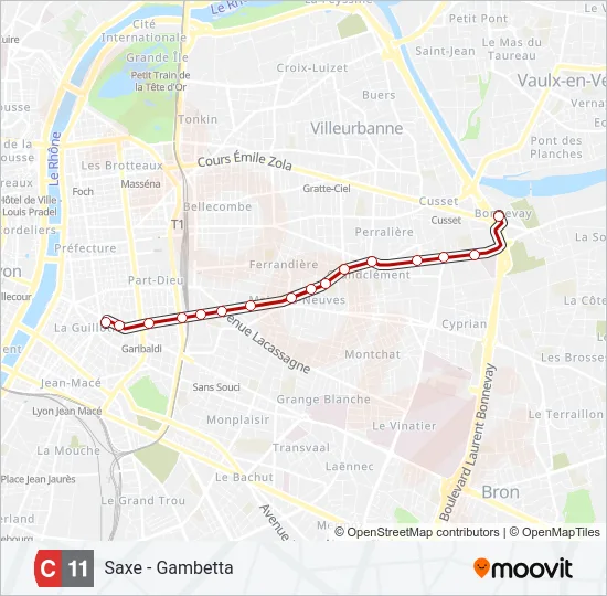 C11 Bus Line Map