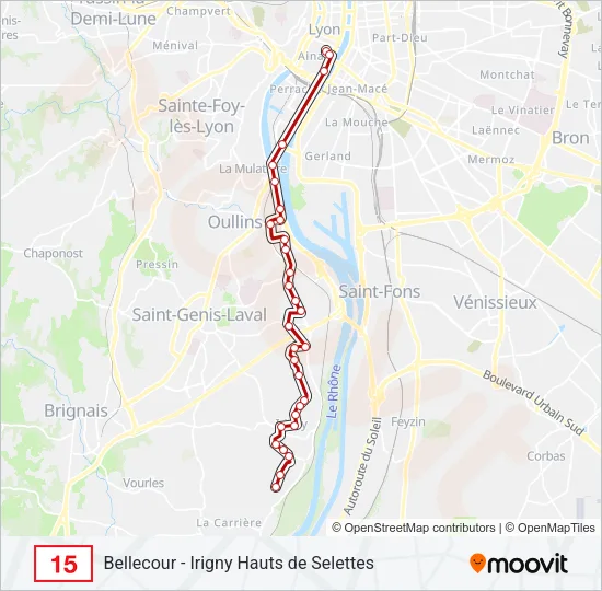 15 Bus Line Map