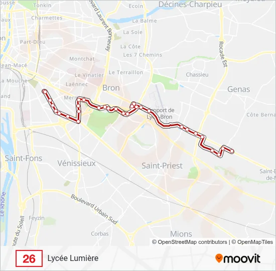 26 Bus Line Map