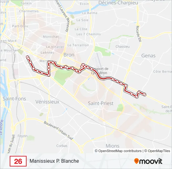 26 Bus Line Map