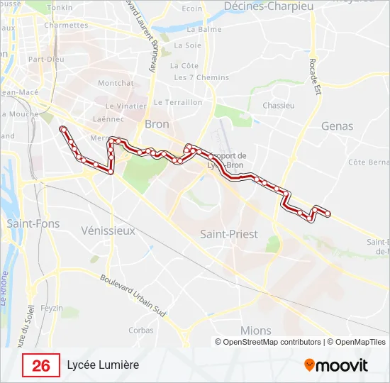 26 Bus Line Map
