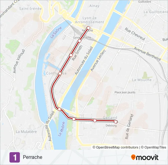 T1 Light Rail Line Map