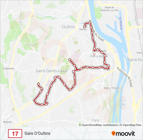 17 Bus Line Map