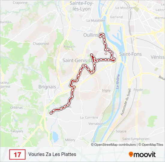 17 Bus Line Map