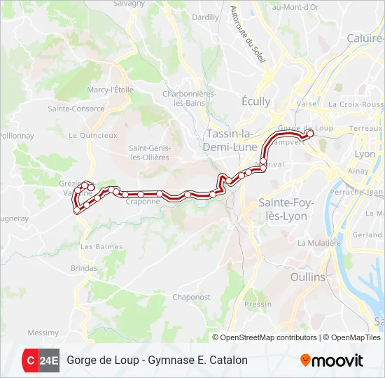 C24E Bus Line Map