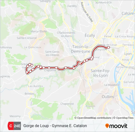C24E Bus Line Map