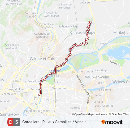 Mapa de C5 de autobús