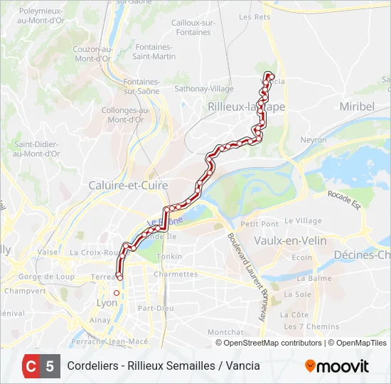 C5 Bus Line Map