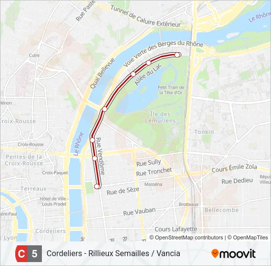 C5 Bus Line Map
