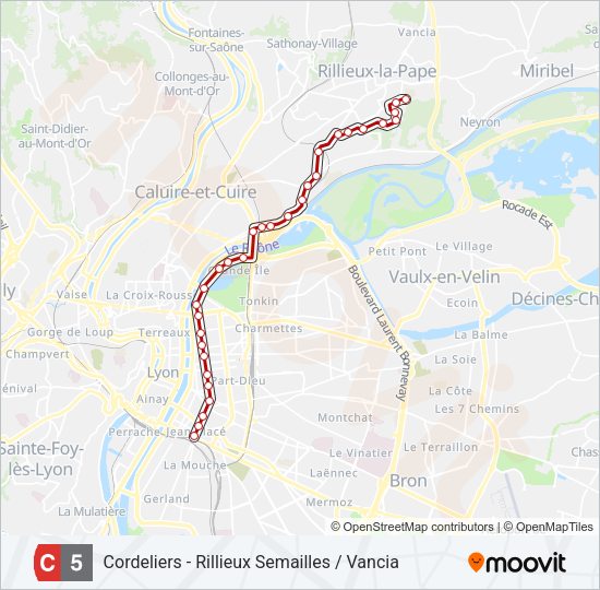 C5 Bus Line Map