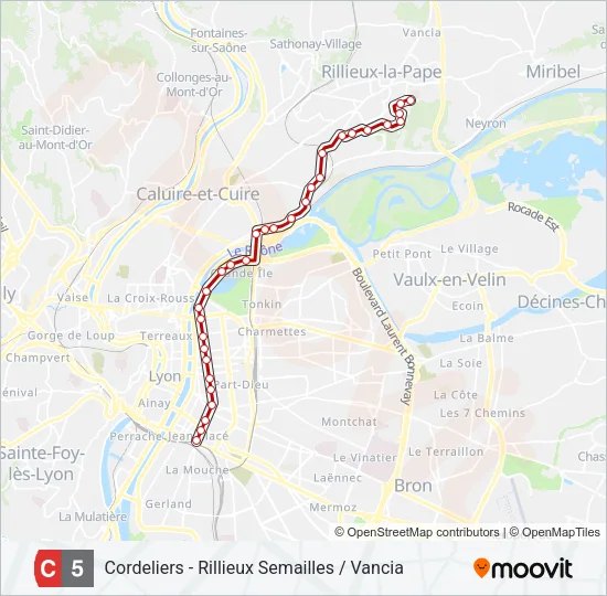 C5 Bus Line Map