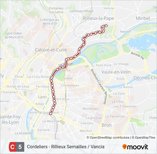 C5 Bus Line Map