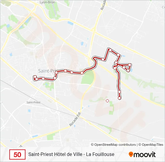 50 Bus Line Map