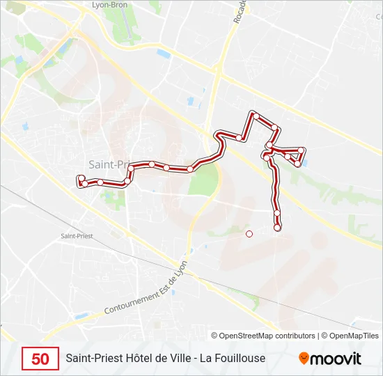 50 Bus Line Map